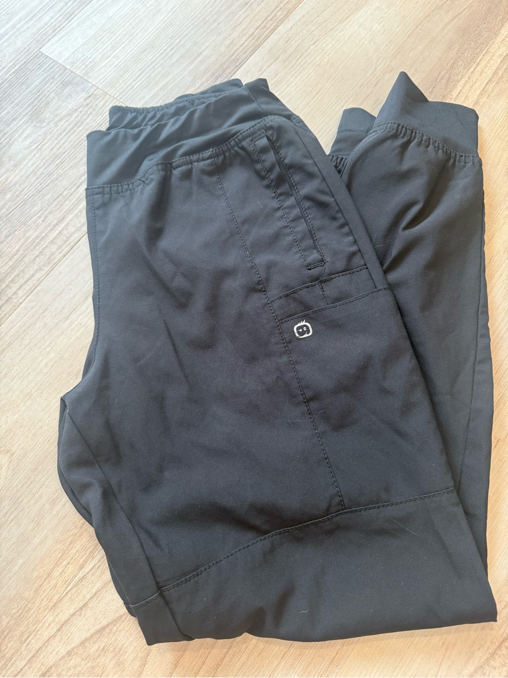 WonderWink Black Scrub Jogger Pants